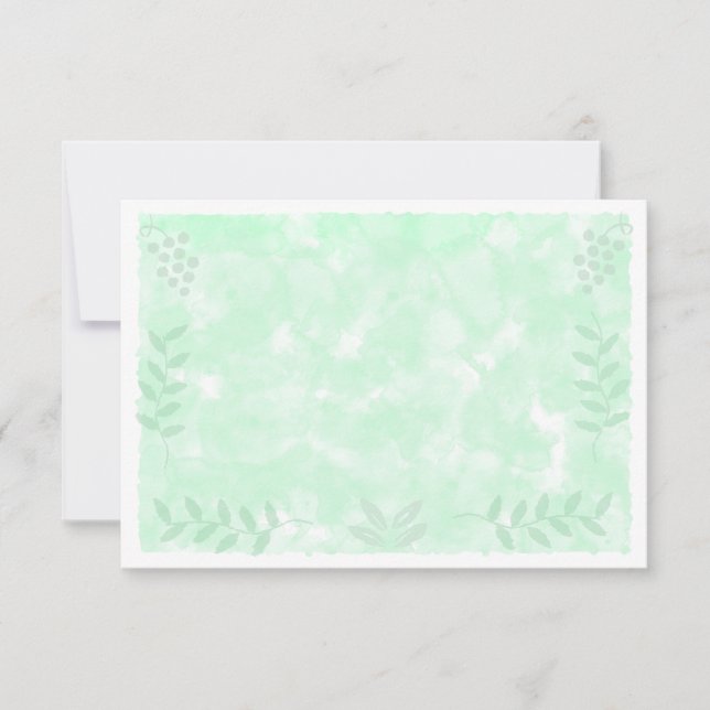 Botanical Watercolor Branches Leaves Blank Card (Front)