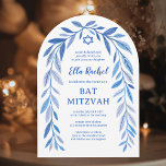 Botanical Watercolor CUSTOM Bar Bat Mitzvah Arch Invitation<br><div class="desc">Perfect card to announce a bat mitzvah, bar mitzvah or other Jewish celebration! Hand drawn delicate leaf trame art for you! FULLY CUSTOMIZABLE! Click on “Personalise” above to edit the text. Click "edit using design tool" to adjust the fonts, colours and placements. Delete the back side design if you prefer....</div>