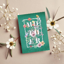Botanical Watercolor Floral Mother's Day Card