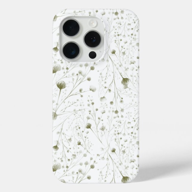 Botanical Watercolor Floral Pattern Nature Art Case-Mate iPhone Case (Back)