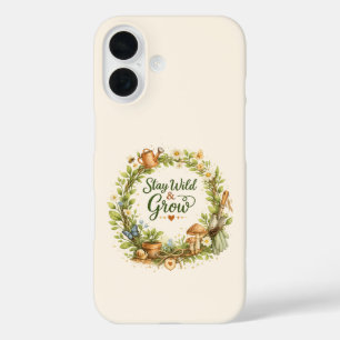 Botanical Watercolor Floral Wreath Inspirational iPhone 16 Case
