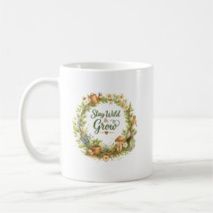 Botanical Watercolor Floral Wreath Inspirational Coffee Mug