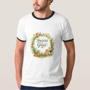 Botanical Watercolor Floral Wreath Inspirational  T-Shirt