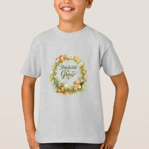 Botanical Watercolor Floral Wreath Inspirational  T-Shirt