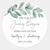 Botanical Watercolor Greenery Eucalyptus Classic R