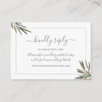 Botanical Watercolor Herb Wedding Website RSVP