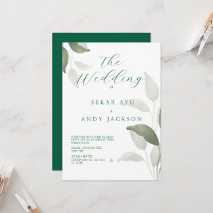 botanical watercolor invitation