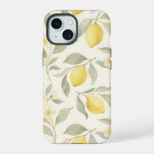 Botanical Watercolor of Citrus Flowers iPhone 15 Case