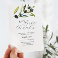 Botanical Watercolor Olive Branch Friendsgiving
