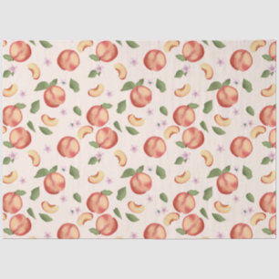 Botanical Watercolor Peaches & Blossoms  Tissue Paper