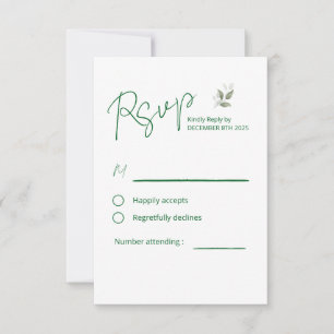 Botanical watercolor RSVP card