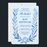 Botanical Watercolor Star of David Bar Bat Mitzvah Invitation<br><div class="desc">Perfect card to announce a bat mitzvah, bar mitzvah or other Jewish celebration! Hand drawn delicate leaf trame art for you! FULLY CUSTOMIZABLE! Click on “Personalise” above to edit the text. Click "edit using design tool" to adjust the fonts, colours and placements and to add text to the back side...</div>