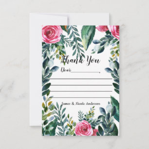 Botanical Watercolor Vintage Floral Thank You