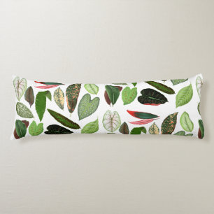 Botanical Watercolor Vintage Greenery Leaves Body Cushion