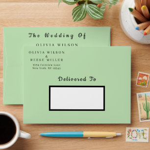 Botanical Watercolor Wedding Invitation Envelope