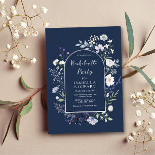 Botanical Watercolor Wildflower Bachelorette Party Invitation