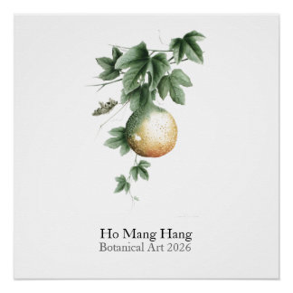 Botanical Watercolors Calendar 2026 Poster