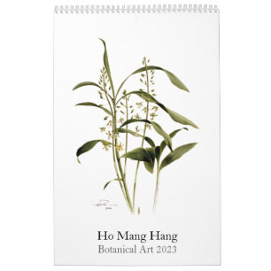 Botanical watercolors calendar Mang Hang Ho, 2023