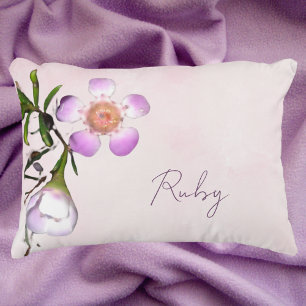 Botanical Wax Flower Accent Pillow