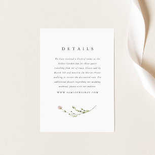Botanical Wedding Accommodations Enclosure Card