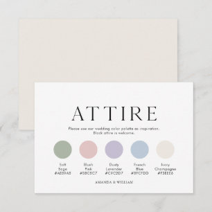 Botanical Wedding Attire Card