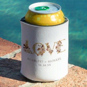 Botanical Wedding  Can Cooler