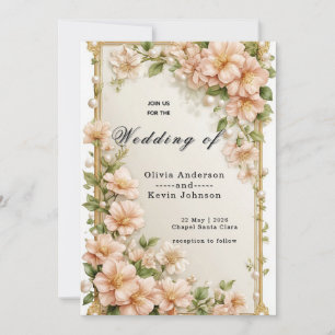 🌸 Botanical Wedding Ceremony Detail Design 🌸 Invitation