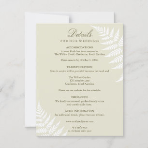 Botanical Wedding Details Light Green White Fern