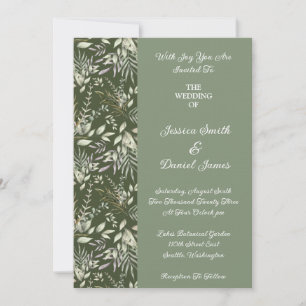 Botanical Wedding Invitation-Linen Invitation