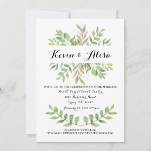 Botanical Wedding Invitation Template