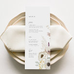 Botanical Wedding Menu Card<br><div class="desc">This Botanical Wedding Menu Card from the Grayson Collection features hand-drawn florals in shades of ivory, sage green, and gold surrounding the couple's dinner menu. Personalise it with your details easily and quickly. Simply press the 'customise it' button to further re-arrange and format the style and placement of the text....</div>