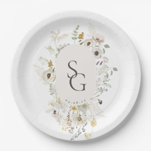 Botanical Wedding Paper Plates