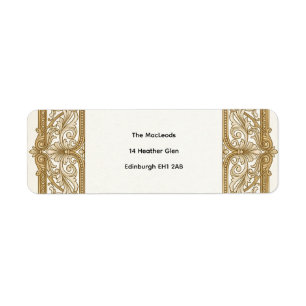 Botanical Wedding Return Address Label