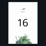 Botanical Wedding Table Number Card<br><div class="desc">A minimalist botanical table number card featuring a soft wildflower arrangement and clean typography.

Designed to coordinate seamlessly with the Botanical Wildflower Wedding Collection,  this table number is ideal for garden,  countryside,  and modern botanical weddings.</div>