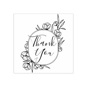 Botanical Wedding Thank you Stamp