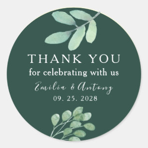 Botanical Wedding Thank You Stickers