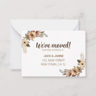 Botanical We've Moved New Home Announcement Card