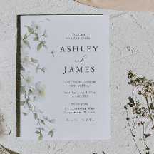Botanical White Floral Gorgeous Wedding