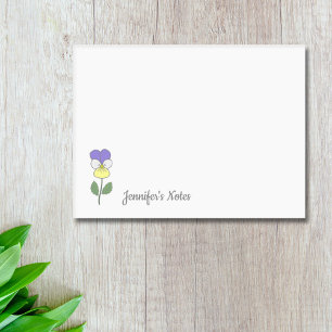 Botanical Wild Pansy Pastel Flower Post-it Notes