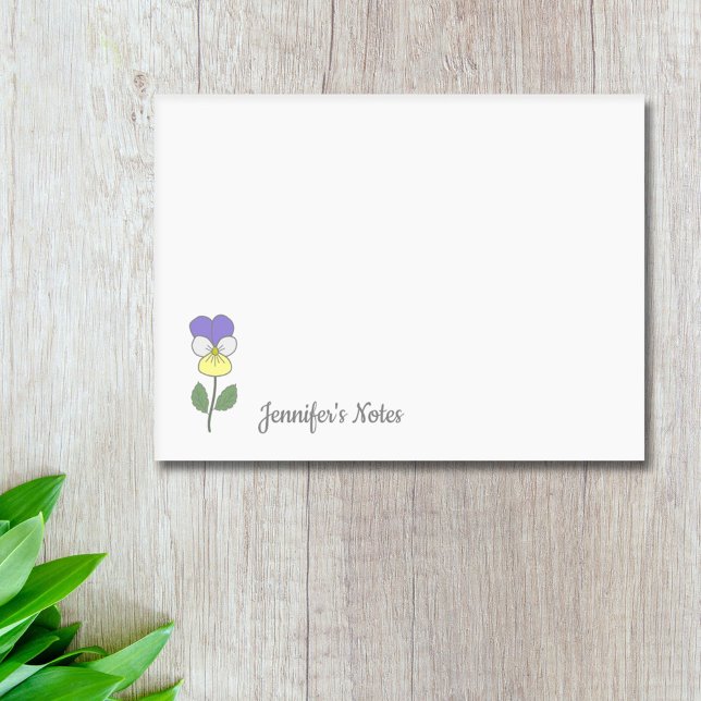 Botanical Wild Pansy Pastel Flower Post-it Notes (Botanical Wild Pansy Pastel Flower Post-it Notes)