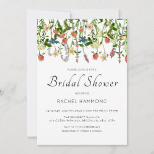Botanical Wildflower Bridal Shower Invitation