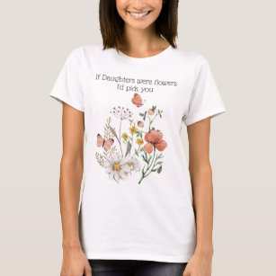 Botanical Wildflower Flower Boho Personalised T-Shirt