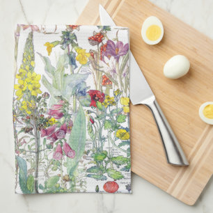 Botanical Wildflower Flowers Kitchen Towel