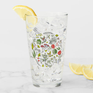 Botanical Wildflower Garden Glass