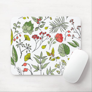 Botanical Wildflower Garden Mouse Mat