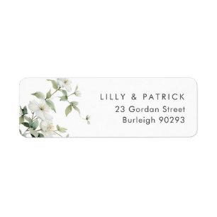 Botanical Wildflower Return Address Wedding