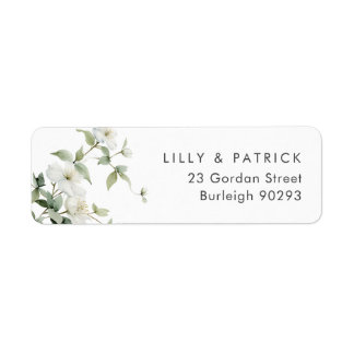 Botanical Wildflower Return Address Wedding