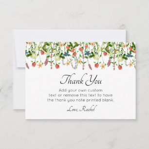Botanical Wildflower Thank You Cards