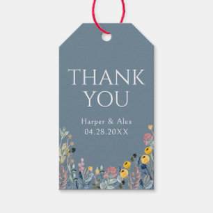 Botanical Wildflower Thank You Gift Tags