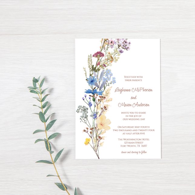 Botanical Wildflower Wedding Invitation (Creator Uploaded)